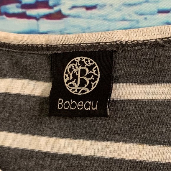 Bobeau Striped Embellished Short Sleeved Tee - Picture 4 of 6